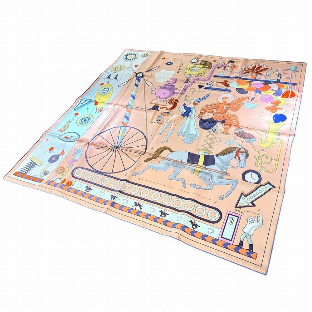 HERMES Pink Silk Scarf - Picture 2 of 11